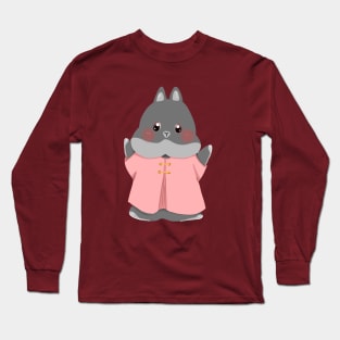 Happy Joyful Sean Black Pink Rabbit | Bunniesmee Long Sleeve T-Shirt